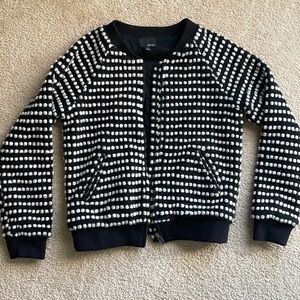 Textured jacket. Black and white. fits small